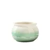 Vaso de Cerâmica Esmaltada Rachada para Suculentas para Varanda Uso Doméstico, Cerâmica Grossa Respirável Raiz-Controladora Terracota Pequeno Vaso Bandeja para Flores