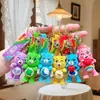 Colgante de Oso con Forma de Corazón de Colores Amuletos para Bolsos de Pareja Muñeca de Silicona Llavero Máquina de Garra Venta al por Mayor