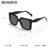 Gafas de Sol Cuadradas Grandes Estilo Europeo y Americano Nuevas de Raine para Mujer, Perfectas para un Look Natural y un Rostro Pequeño, Imprescindibles para Atuendos a la Moda