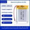 Bateria de polímero de lítio 103040 personalizada, 1200 mAh, bateria recarregável de áudio inteligente, 3,7 V, 1000 mAh