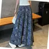 Pantalones casuales de pierna ancha con estampado vintage hechos a medida para mujer, nuevo diseño de verano 2026, holgados, adelgazantes, versátiles y casuales