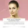 Eelhope Ácido Kójico Cúrcuma Lenços de Algodão de Limpeza Limpeza Suave Refrescante da Pele Facial Cuidados com a Pele