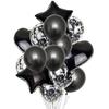 Set de 14 globos de aluminio con forma de estrella de cinco puntas, decoración de ambiente para boda y sala de bodas