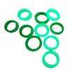 Anel de pedra luminosa artificial anel de jade falso anel de joia verde oliva anel verde feijão anel de jade atacado