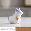 Adorno Cerámico de Caballo Giratorio con Esmalte de Cristal - Figura Giratoria Atrae-Dinero y Alivia el Estrés - Mascota de Té Auspiciosa para Escritorio