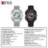 OFNS Comercio Exterior Reloj de Pulsera de Cuarzo Creativo Giratorio Calado Naipes Reloj para Hombre Impermeable Adolescente Reloj Luminoso para Hombre