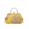 Bolsa de Boquilla Bordada Retro Estilo Chino Transfronteriza Flor Pequeña Textura Versátil Bolso de Hombro Cruzado Nuevo Bolso de Mano Estilo Chino para Mujer