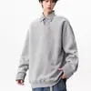 Camiseta de manga larga para hombre con diseño vintage de cuadros y retazos, tipo dos piezas falsas, adecuada como capa interior, sudadera chaqueta de otoño de corte holgado