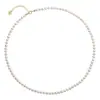 Colar de Pérolas Junxie Shijia para Bebê 2mm Alto Padrão Redondo Pequeno Arroz Levemente Luxuoso Colar 14K Joia Versátil para Mulheres