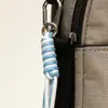 Cordón trenzado anudado de bloques de color, Colgante para bolso, Llavero, Accesorios de cuerda decorativa hechos a mano para bricolaje, Venta al por mayor desde el fabricante