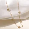 Cadena para Clavícula con Corazón y Flor de Circonita Aogu Transfronteriza Simple y Lujosa para Mujer Ins Nicho Acero Inoxidable de Alta Gama Nuevo