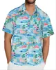 Camisa hawaiana de manga corta para hombre transfronteriza europea y americana, camisa casual de vacaciones con estampado floral, talla europea