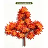 Ramas Decorativas Simuladas de Hoja de Ginkgo, Hojas Falsas de Árbol Amarillas y Doradas, Flores Artificiales, Hojas Artificiales de Banyan de Plástico, Hojas de Arce