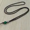 Corda para Pingente de Jade de Pescoço Ajustável Seda Dourada Nó de Seda Contas de Ágata Vermelha Cordão Tecido à Mão DIY Atacado