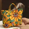 Plataforma independiente Temu nueva bolsa de mano transfronteriza impermeable PVC+lienzo para el trabajo portátil bolso de hombro bolsa de mano