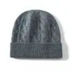 Gorro de cachemira tejido para hombres y mujeres, diseño de jacquard grueso, adecuado para otoño e invierno, gorro cálido para padres y personas mayores, gorro tipo beanie, gorro holgado