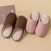 Nuevas Zapatillas Silenciosas para Mujer Interior Hogar Confinamiento Antideslizantes Cuatro Estaciones Piso de Madera Suela Suave Zapatillas de Algodón Otoño e Invierno