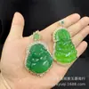 Pendente Jade Verde Imperial com Calcedônia Guanyin de Fornecimento ao Vivo Colar Guanyin de Calcedônia Verde Luxuoso Incrustado Dropshipping