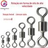 Conector giratório de 8 anéis de alta velocidade Luya acessórios de pesca atacado objeto grande competitivo conector giratório de 8 anéis de alta velocidade