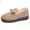 Zapatos Mao Mao con Forro de Felpa Nuevo Invierno 2024 Estilo Chanel Pequeño Casual Zapatos Mocasines Engrosados Cálidos Zapatos de Algodón Suave para Mujer Combinan con Todo