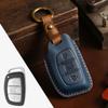 Fábrica de Resistencia Funda para Llaves de Cuero Genuino Adecuada para Funda de Llaves Moderna ix35 Pura Hecha a Mano Funda para Llaves de Coche de Cuero Crazy Horse