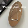 Joyería Minimalista Ins Coreana Plata de Ley S925 Corazón Clip de Papel Cadena de Diseño Nicho Versátil de Gama Alta para Mujer