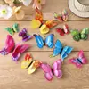 Juego de 12 mariposas de PVC, pegatinas magnéticas para nevera, pegatinas decorativas para pared, fiestas navideñas, H-003, doble capa