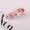 Amazon Explosiones Clip de Pelo de Acrílico Acetato Clip Colgante Geométrico para Mujer Clip Lateral Cuadrado Hueco Clip de Presión Accesorios para el Cabello Al por Mayor