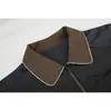 Chaqueta de retazos estilo retro minimalista de nicho japonés Rumeng para hombre, chaqueta de mezclilla de otoño de marca moderna de corte holgado con cuello contrastante