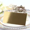 Carruagem Real Preta de Casamento Cartões para Assento de Carro de Casamento Cartões de Casamento Cortados a Laser Cartões de Lugar de Mesa de Alto Padrão Atacado em Zhejiang
