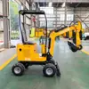 Directamente del fabricante: Modelo de Excavadora Pequeña 10 para Uso en Ingeniería, Microexcavadora para Huertos Agrícolas, Máquina con Ruedas Tipo Gancho
