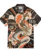 2024 Amazon Wish Aliexpress Camisa de Manga Corta de Verano Sin Bolsillo con Solapa Pantalones Patrón Vértigo Impresión Digital Colorida 3D