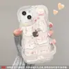 Gatos y Perros Lindos Adecuado para Funda de Teléfono Móvil Apple 16Promax 13 Silicona Transparente 15 Soporte Doble Invisible 14 Nuevo Modelo para Mujer