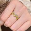 Anillo de Diamantes de Mariposa de Oro Cepillado Hecho a Mano Popular de Xiaohongshu, Lujo Ligero y de Alta Gama, Anillo Versátil para el Dedo Índice, Envío Directo de una Pieza