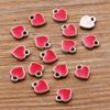 10 colores 6*8mm Mini colgante de corazón K blanco charm de gota de aceite colgante joyería equipaje accesorios para uñas