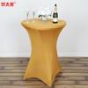 Direto da fábrica casamento hotel elástico redondo mesa de coquetel simples cor sólida bar toalha de mesa elástica toalha de mesa estoque