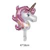 Balão de Cavalo Arco-Íris 3D Balão de Unicórnio Balão Crianças Cem Dias de Decoração de Festa Balão Suporte Unicórnio