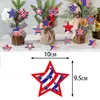 Decoración para Fiesta del Día de la Independencia de Estados Unidos Etiquetas Colgantes Bandera Americana Estrella Etiquetas Colgantes Arreglo de Ambiente para el Día de la Independencia