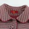 Abrigo de otoño de alta gama para mujeres mayores, estilo a cuadros, nuevo modelo 2026, chaqueta tipo cárdigan para personas mayores de 70-80 años, adecuada para primavera y otoño