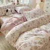 Conjunto de Roupa de Cama de Algodão Classe A Nível Mãe-Bebê Conjunto de Três Peças Capa de Edredom 100% Algodão Lençol de Cama Lençol de Elástico Individual Capa de Edredom Dormitório Estudantil