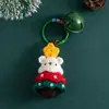 Llavero Colgante de Ganchillo de Hilo Navideño Creativo Exquisito Adorno Pequeño Navideño para Bolso Hecho a Mano