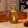 Bestseller transfronterizo lámpara de viento hexagonal atmósfera de Halloween luz de vela estilo antiguo creativa luz nocturna electrónica juguete brillante