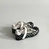 Zapatos Mary Jane de tiras con lunares para mujer, moda nicho primavera/verano 2026, con aumento de altura interno, hebilla de una tira, zapatos de corte bajo de una sola pieza
