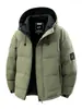 Nueva Chaqueta Gruesa de Algodón para Hombre Otoño e Invierno, Moderna Versátil con Capucha Holgada Estilo Americano Cálido Abrigo de Algodón