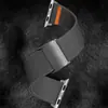 Cierre magnético de metal color titanio correa elástica de nailon adecuada para banda de muñeca Apple Watch 10 11 iWatch Ultra