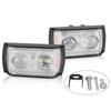 Holofote de Motocicleta Transfronteiriço, Curto Trilateral Vermelho e Azul Piscando Luz Forte Externa LED Veículo Elétrico Holofote Modificado