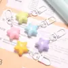 Llavero Lindo Estrella Gordita Corazón de Chica Estrella de Cinco Puntas Colgante de Resina Bolsas Accesorios Decorativos DIY Regalo Pequeño