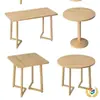 Juego de Mesa y Sillas para Reuniones Estilo Nórdico, Recepción Casual, Mesa Redonda Pequeña Minimalista Moderna para Tienda de Té con Leche, Rectangular