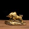 Adornos de vaca de bronce dorado con forma de vaca arcoíris de Hongda