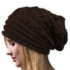 Chapéu pulôver popular da Amazon com pregas e aba chapéu de lã para esqui outono e inverno feminino chapéu de malha outdoor europeu e americano